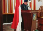 Bupati Bengkulu Utara Arie Septia Adinata,S.E,M.AP. saat menyampaikan sambutan pada Rapat paripurna Penyampaian LKPJ Bupati Bengkulu Utara 2024, pada Senen (14/4/2025).